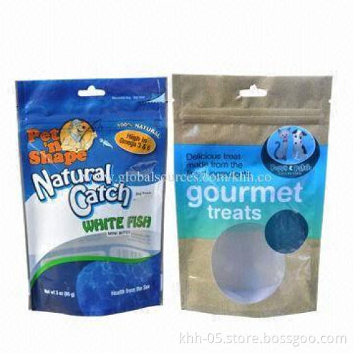 Zipper Packing Pouch for Food/Noodles, with Zip Lock, Clear Window and Bottom Gusset
